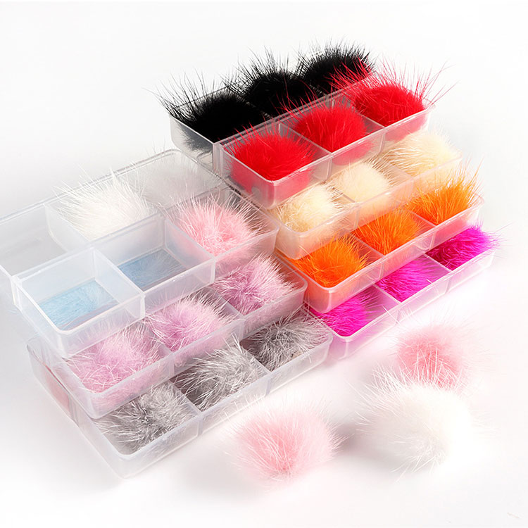 6 ชิ้นกล่อง 3d Sofy Magnetic Pom Pom สำหรับเล็บ