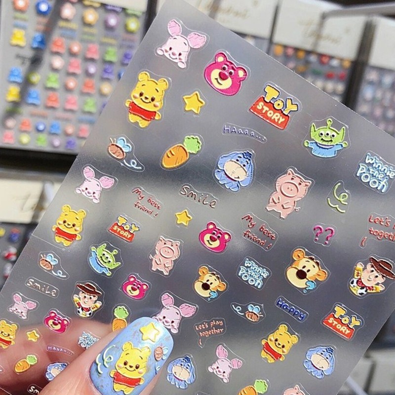 สติ๊กเกอร์ติดเล็บลายการ์ตูน