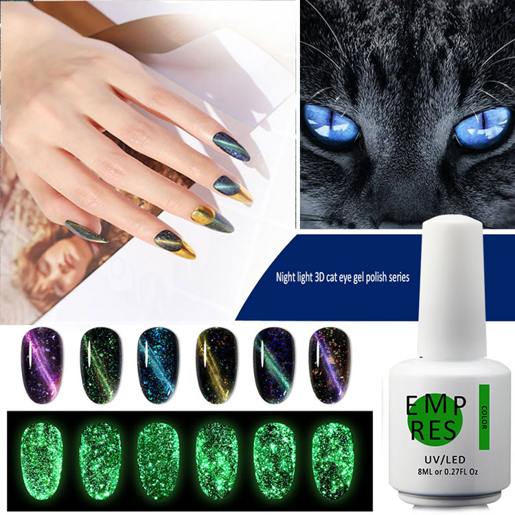 Glow in the Dark 3d Cat Eye Gel Polish