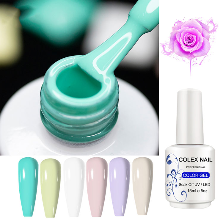 Macaron Green สีบริสุทธิ์เจลขัดเงา