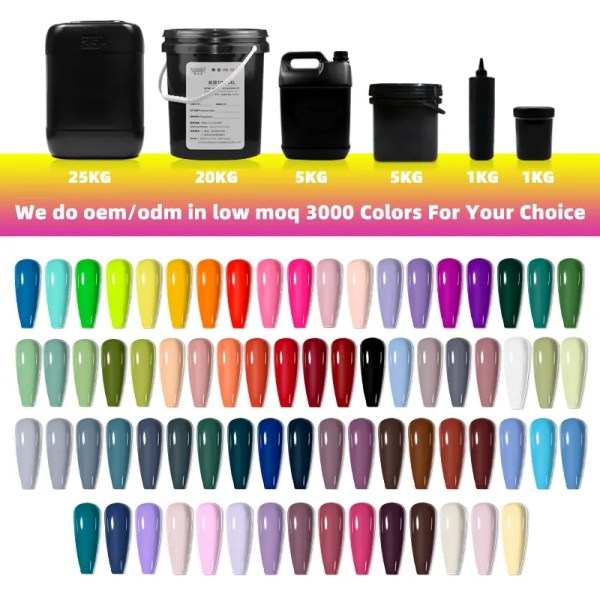 ขวดใหม่สีเจลโปแลนด์จำนวนมาก